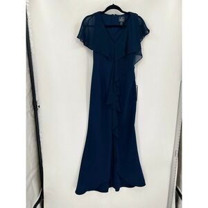 white christmas dresses Tuxedo Mermaid Gown With Long Sleeves In Black main image 0